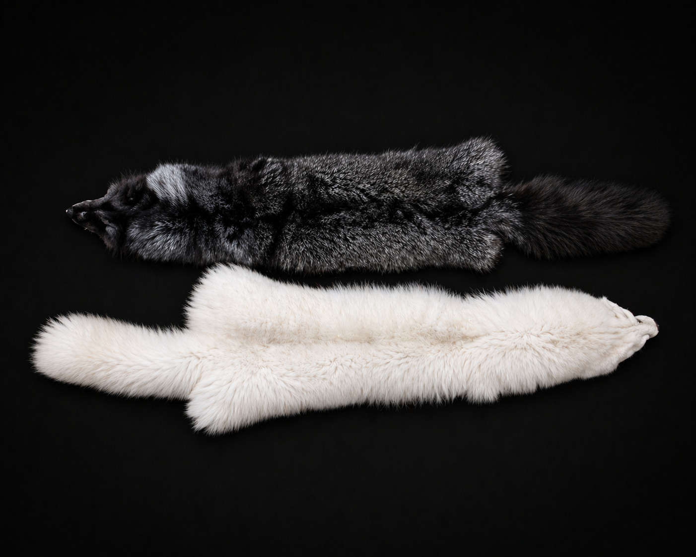 Genuine Fox Pelts – Natural White & Enhanced Grey