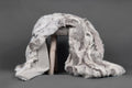 Mixed Rabbit Patchwork Blanket Grey